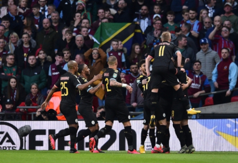 "Man City" triumphed in the English league cup for the third consecutive year