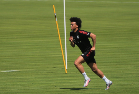 First training session at Bayern Munich for L. Sane: "I am extremely happy to be here."