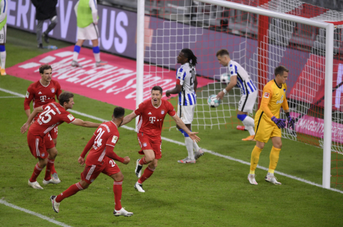 In the final moments, "Bayern" snatched victory in the match against "Hertha"