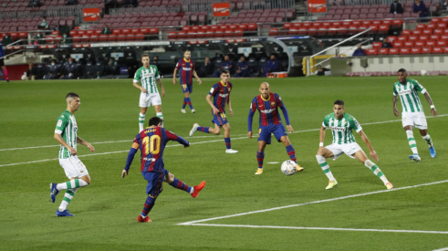 "Barcelona" easily dealt with the remaining "Betis" team in a minor situation