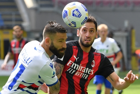 "Milan" failed to overcome "Sampdoria" with a smaller number