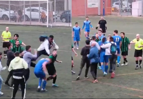 Mass brawls in Spain: players clashed with spectators