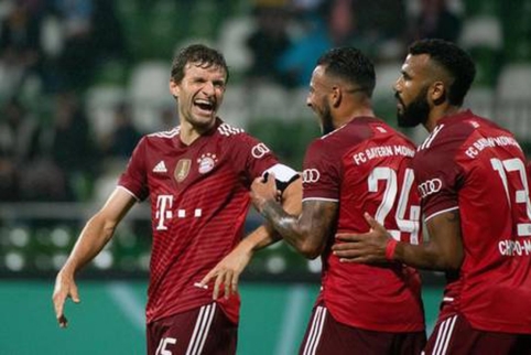 In the shifted Germany Cup games, "Bayern" defeated their opponents by a two-digit goal difference.