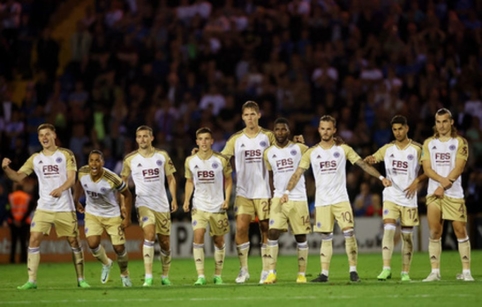 In the League Cup, "Leicester" narrowly avoided disaster against a "League Two" club