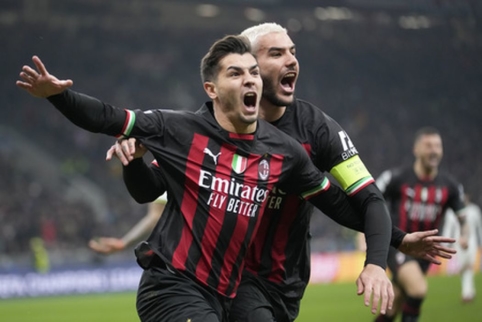 Milan" in the first round of the round of 16 match surpassed "Tottenham