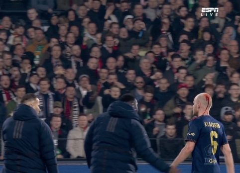 Total shame: "Feyenoord" fans threw an object that hit D. Klaassen's head