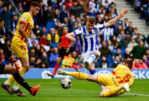 Real Sociedad" played to a draw with "Girona" players at home