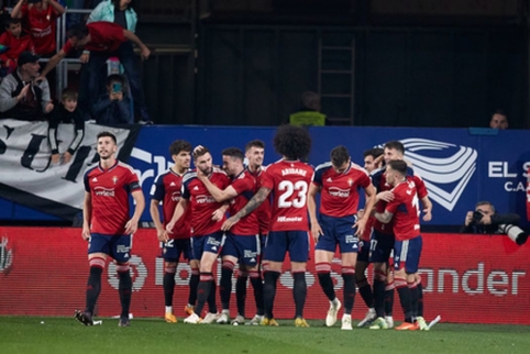 Osasuna" defeated "Athletic" and moved closer to Europe