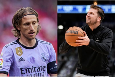 During Ben's farewell ceremony, F. Perez confused Modric with Doncic