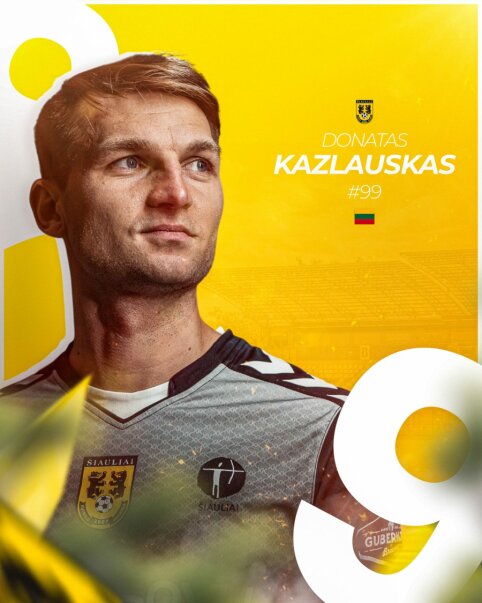 D. Kazlauskas is moving to the "Šiauliai" Football Academy club