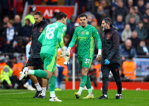 Ederson suffered a leg injury