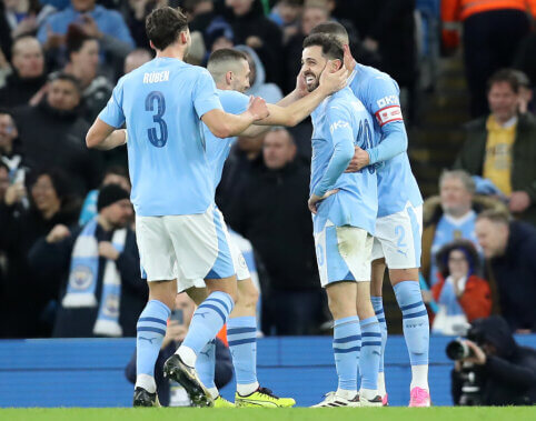 Man City" confidently stepped into the FA Cup semi-final