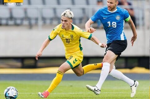 The Lithuanian national team, who fought fiercely, fell in the Baltic Cup final only after 11 penalty kicks