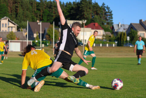 Anykščiai fought honorably against the Lithuanian football stars