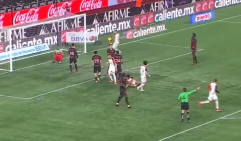 A very rare 'scorpion' goal scored in Mexico