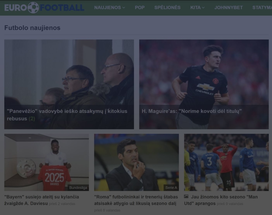 For your attention - updated portal "EuroFootball.com"