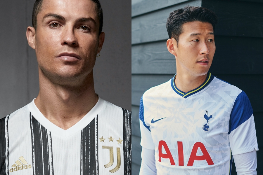 "Juventus" and "Tottenham" present each other's next season kits.