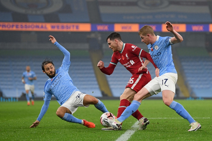 "Man City" and "Liverpool" match ended with a fierce draw.