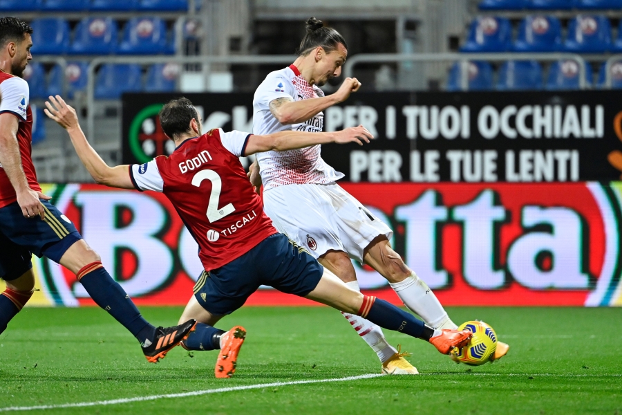 Z. Ibrahimovičius led "Milan" to victory against "Cagliari"