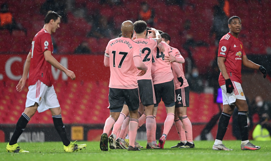 "Sheffield Utd" "Old Trafford" won the second victory of the season