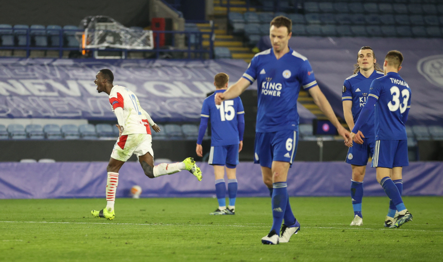 "Slavia" finished Leicester's journey in the Europa League.