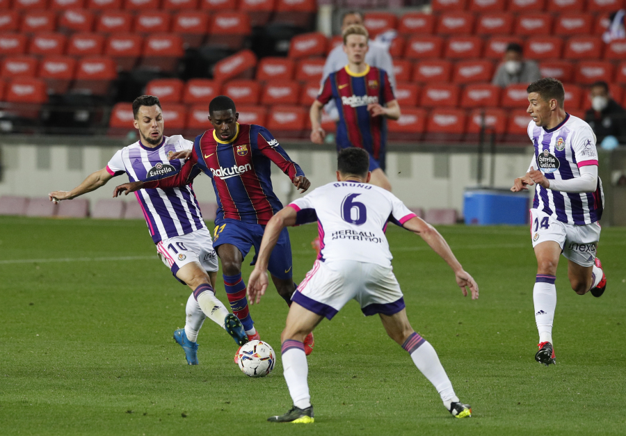 "Barca" only defeated "Valladolid" at the end of the match