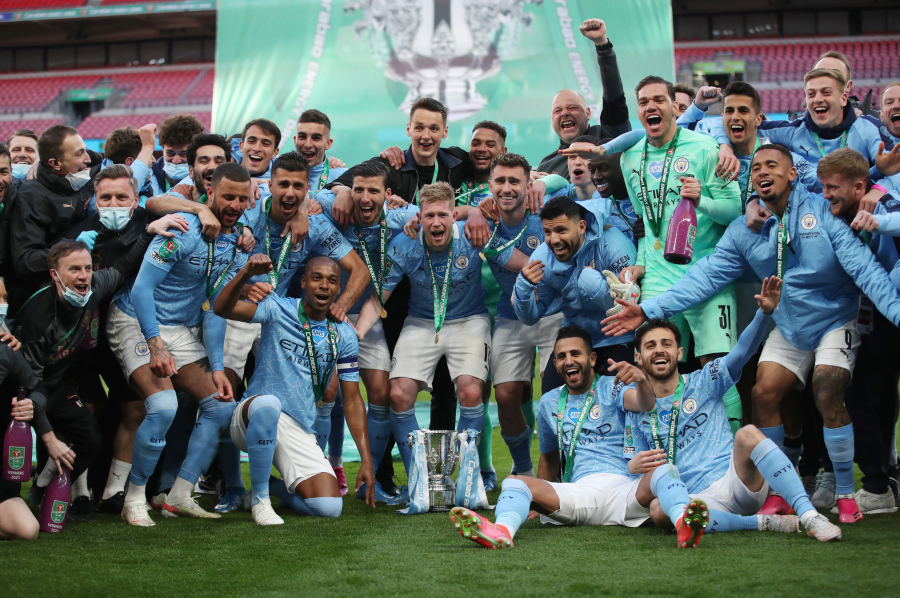 "Man City" won the English league title for the fourth consecutive time.