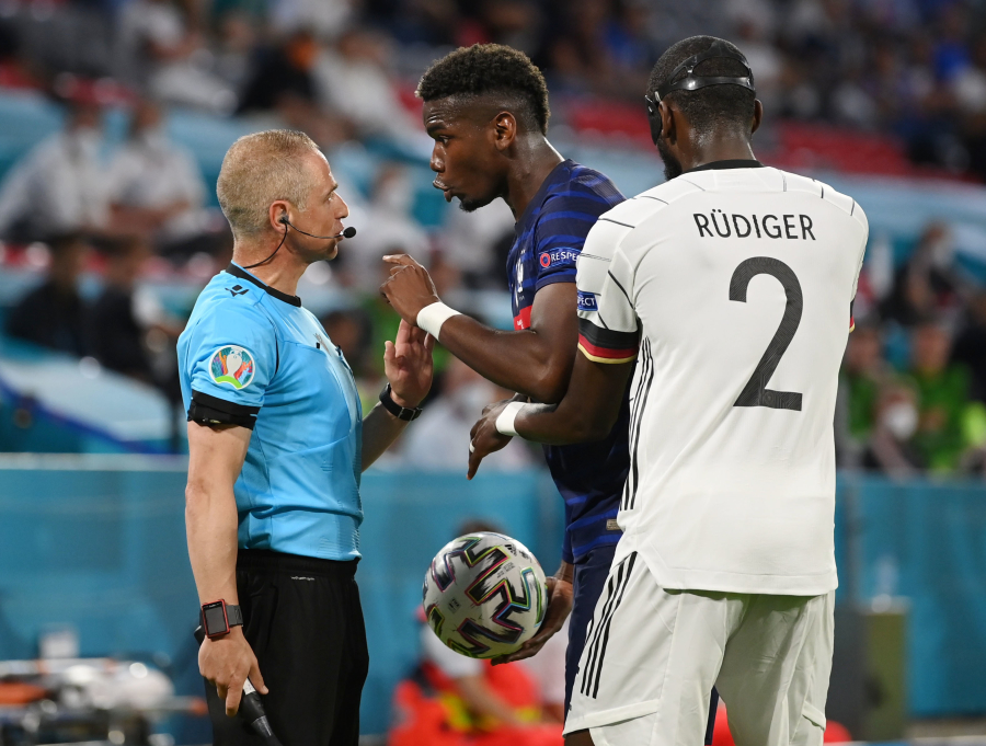 P. Pogba accused A. Rudiger of biting