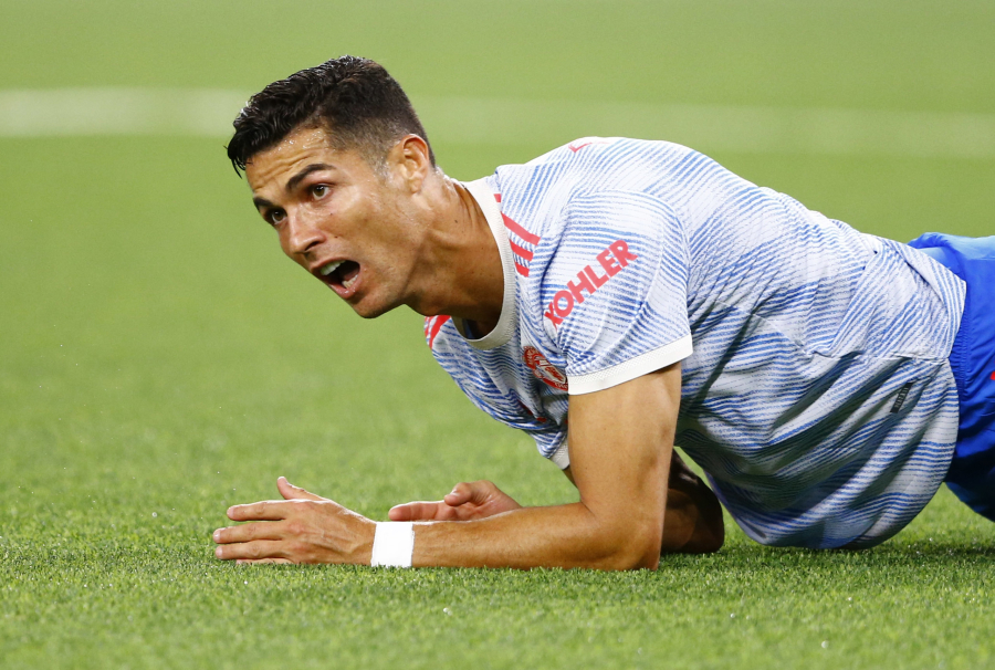 After the match, angry C. Ronaldo stormed into the tunnel