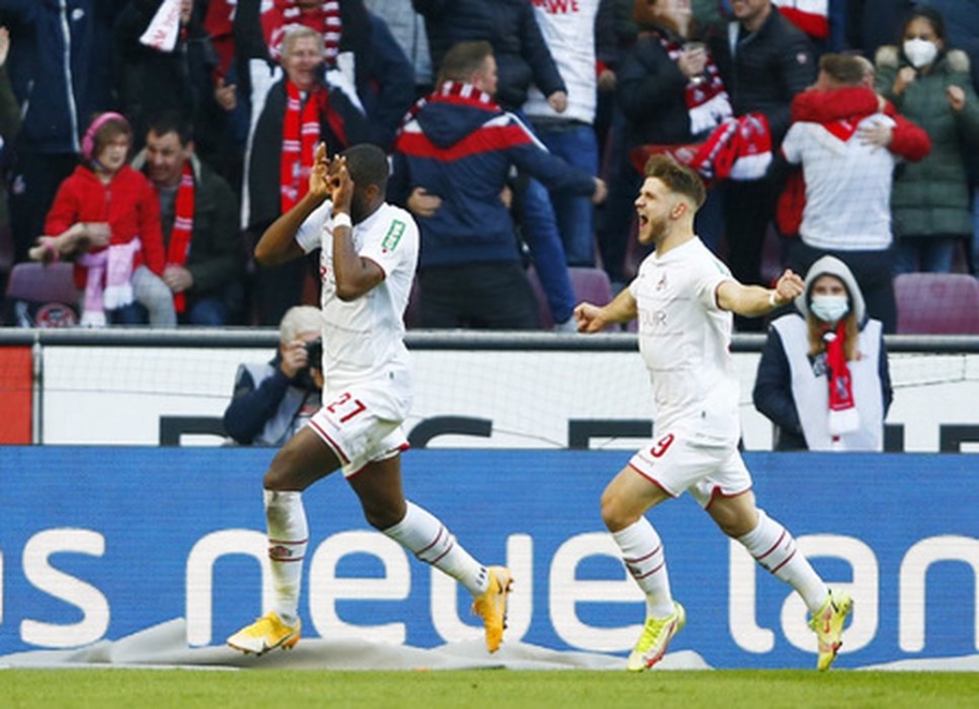 A. Modeste's brace prevented Bayer team from taking 3 points from Cologne