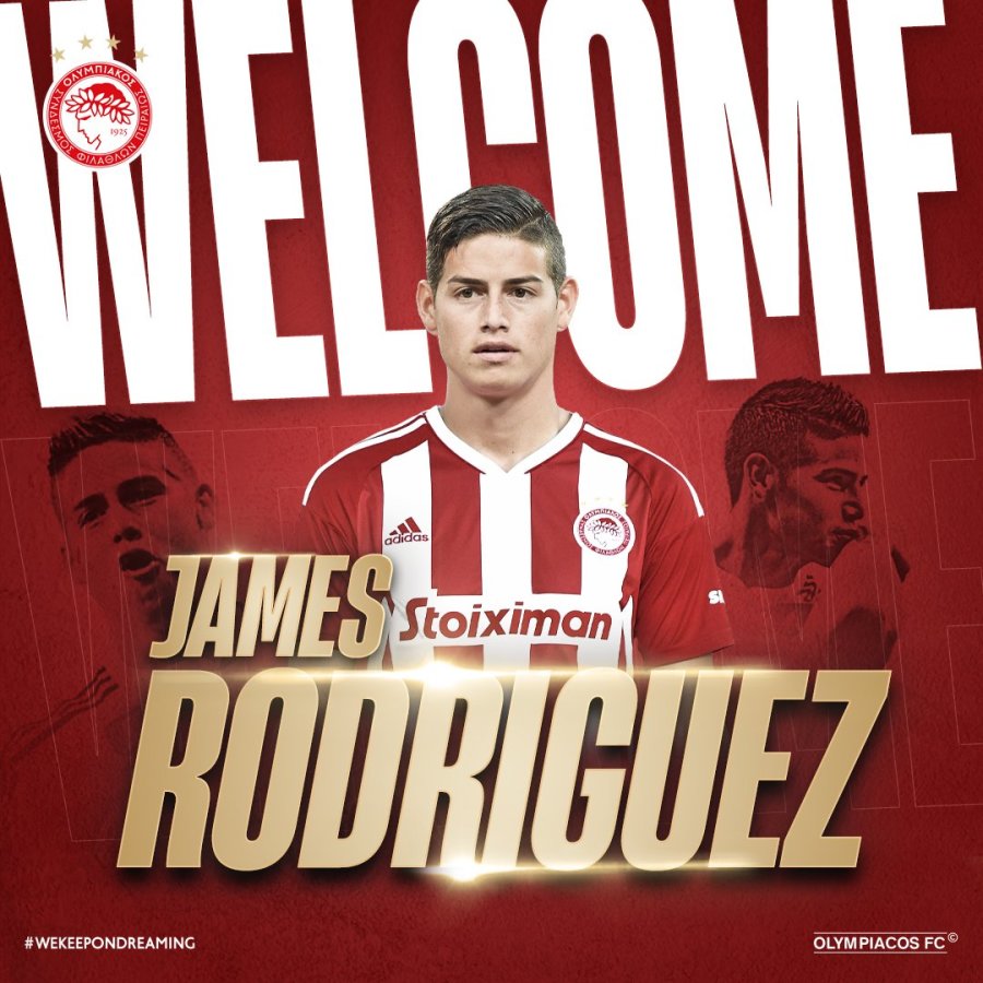 Official: J. Rodriguez strengthens "Olympiacos" team with rental basis