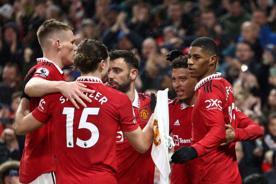 Man Utd" and "Newcastle" celebrate victories in the Premier League