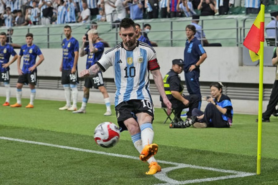 In the match against Australia - the fastest goal of L. Messi's career