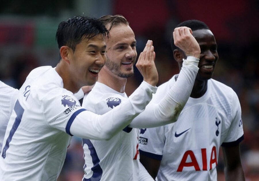 Tottenham" surpasses "Bournemouth" footballers away