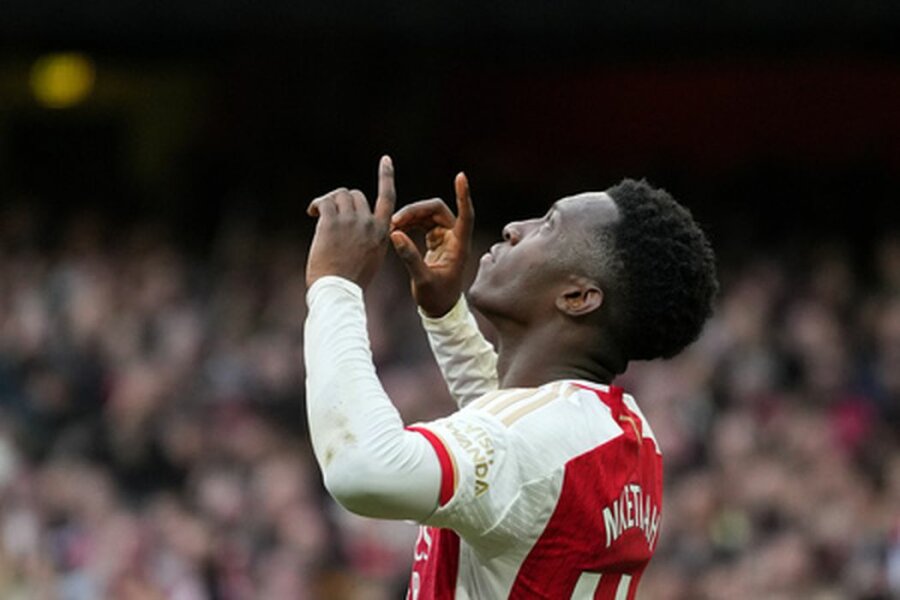 E. Nketiah scoring three goals significantly contributed to Arsenal's crushing victory