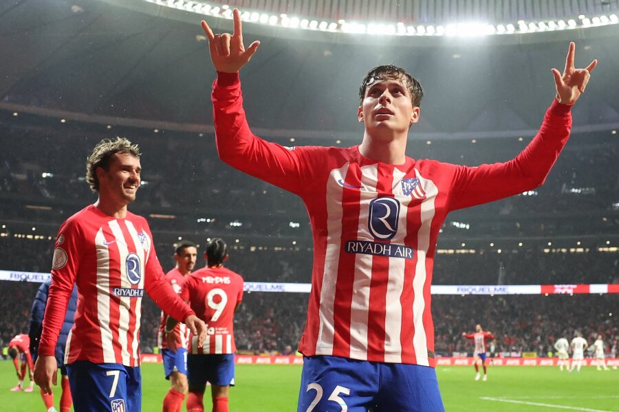 Atletico celebrated victory in extra time in the Madrid derby thriller