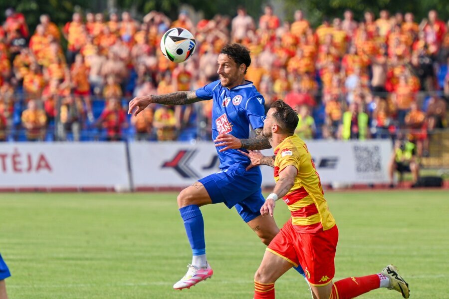 Panevėžys scored a consolation goal against Jagellonia only at the end of the match.