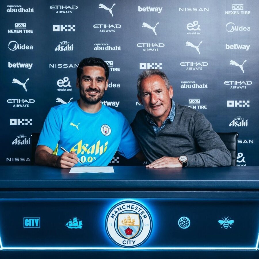 P. Guardiola commented on I. Gundogan's official transfer.