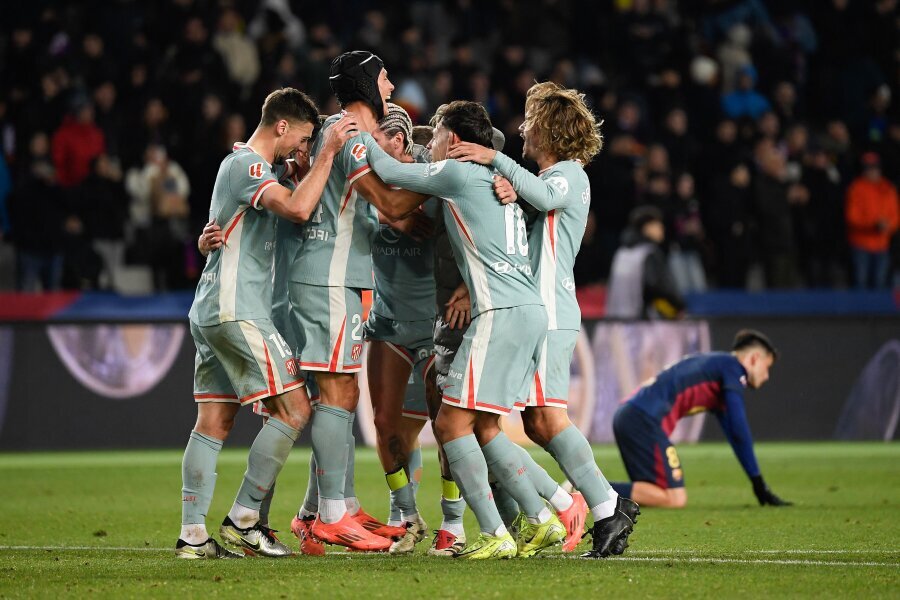 Atletico celebrated victory in Spain