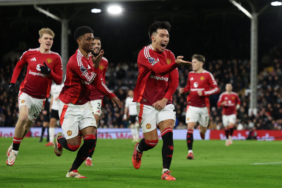 With one shot on target, Manchester United defeated Fulham.