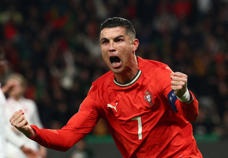 C. Ronaldo received the Guinness record award, scored a goal, and Portugal dramatically defeated Denmark.